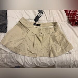 Lioness Cream Pleated Skirt